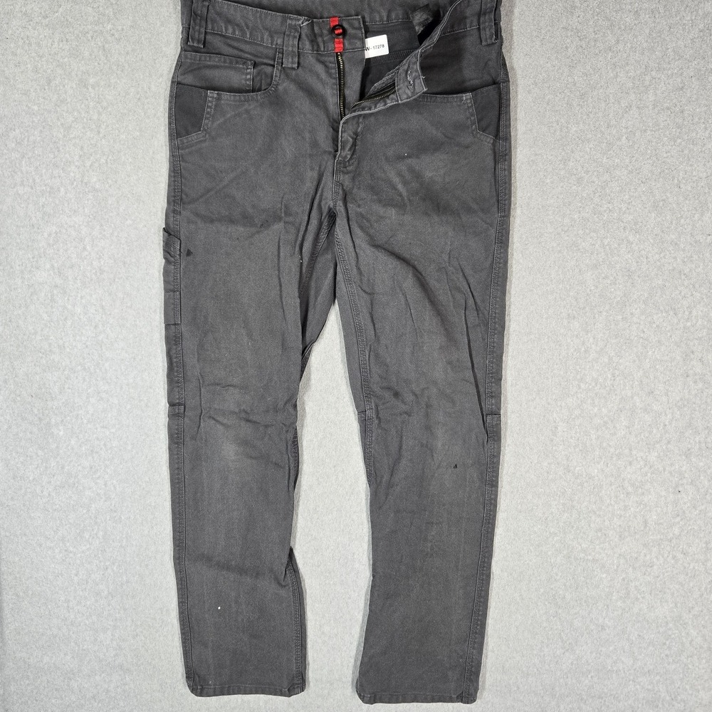 Milwaukee Men Pants 34X32 Gray Cargo Work Pants Twill B101 Workwear Logo READ